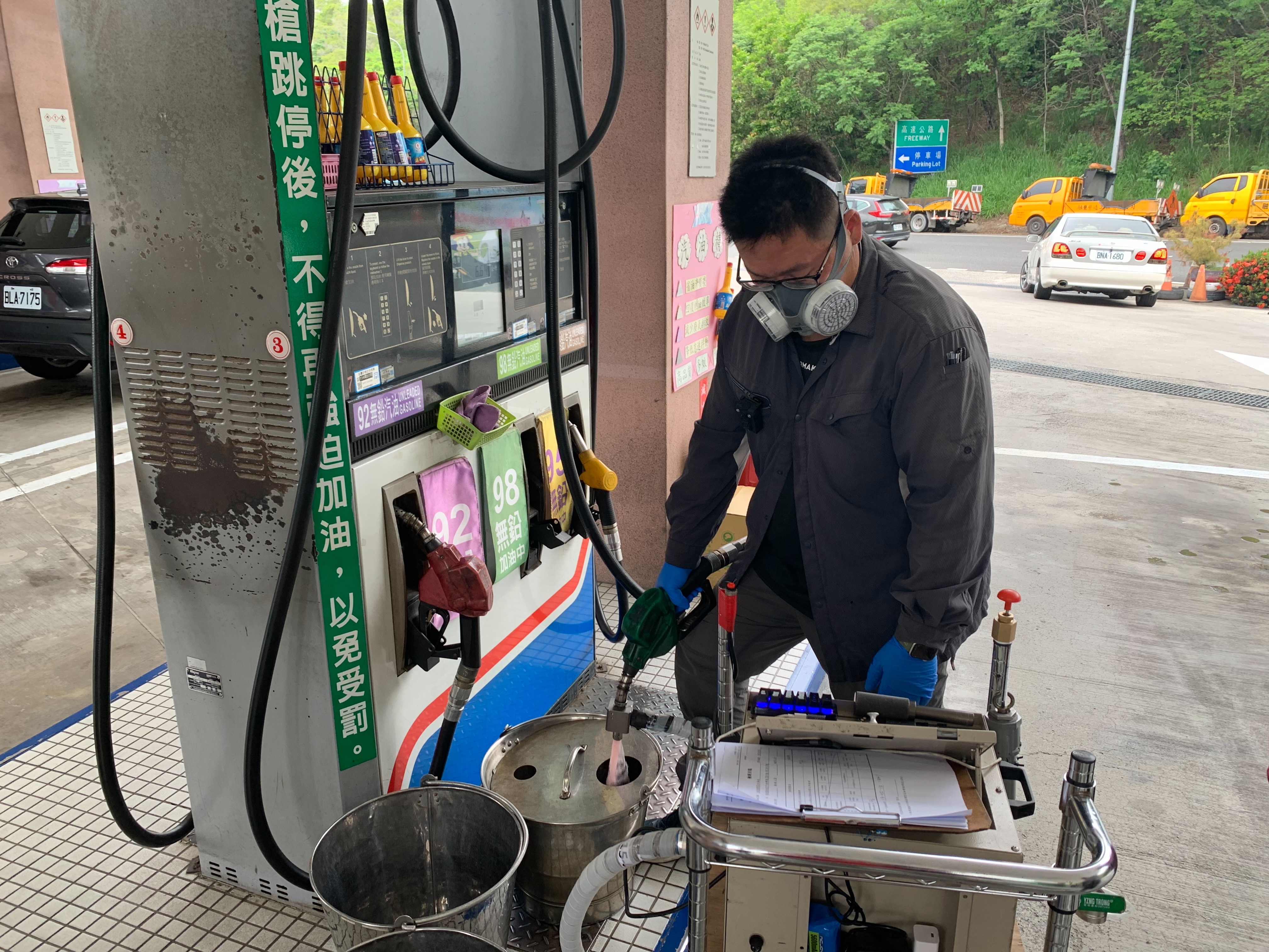 1130531南投服務區加油站加油槍氣油比採樣情形1