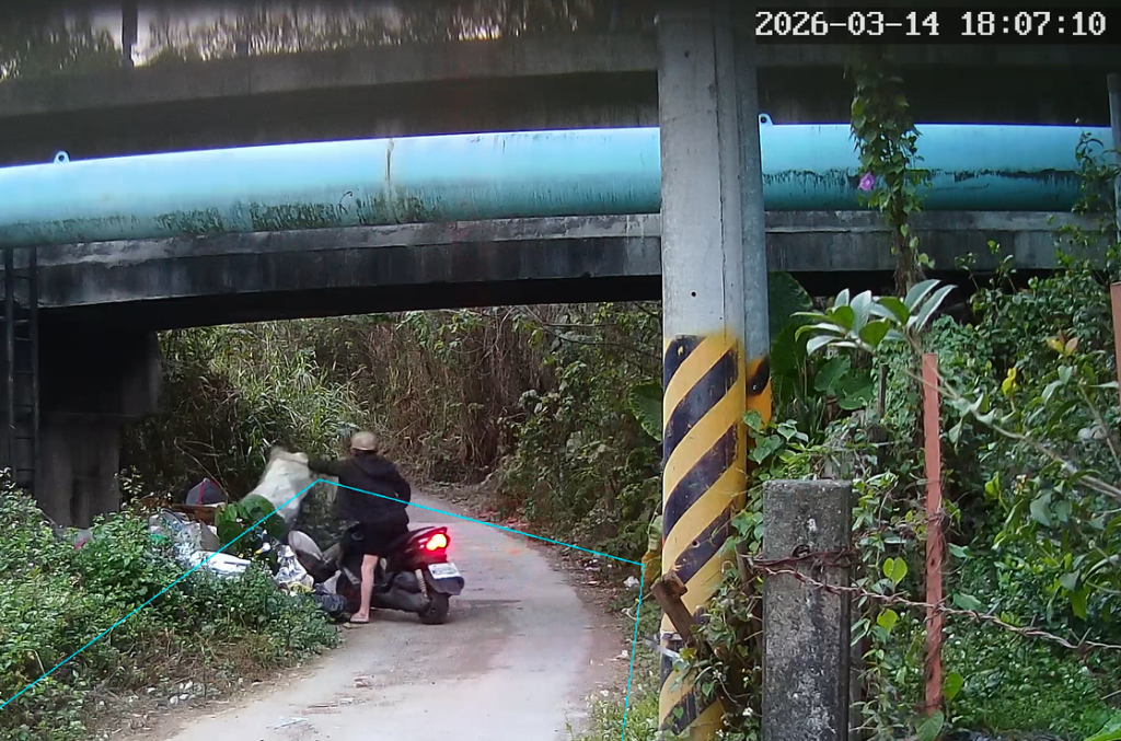 機車騎士隨意棄置生活垃圾